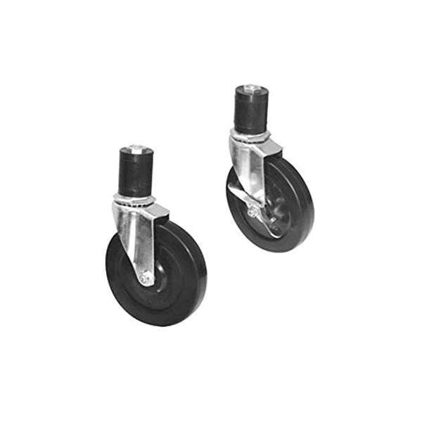 Advance Tabco TA-25EG-X 24" Tall Casters (2 W/ Brakes) W/ Glnz, PK4